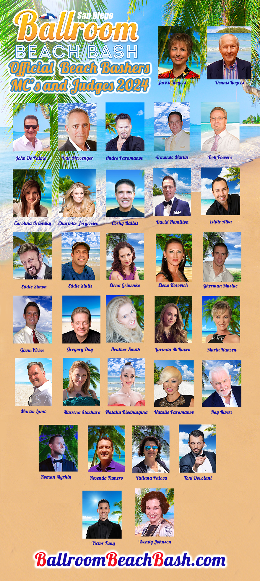 San Diego Ballroom Beach Bash Judges and Officials